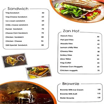 Zan Cafe menu 