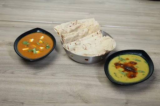 10 Phulka With Dal Tadka [Full] And Paneer Butter Masala [Serves 2]