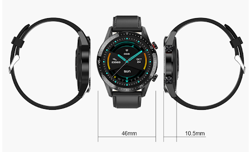 Title 5, Round Screen Smart Watch Waterproof Sports Brac...