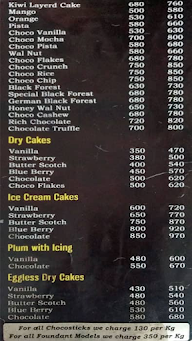 Baker's Den menu 2