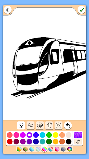 Screenshot Train game: coloring book.