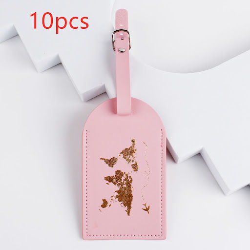 Title 13, Personalized Leather Luggage Tag with Name Secu...