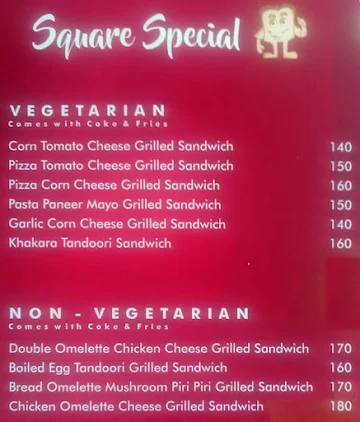 Sandwich Square menu 