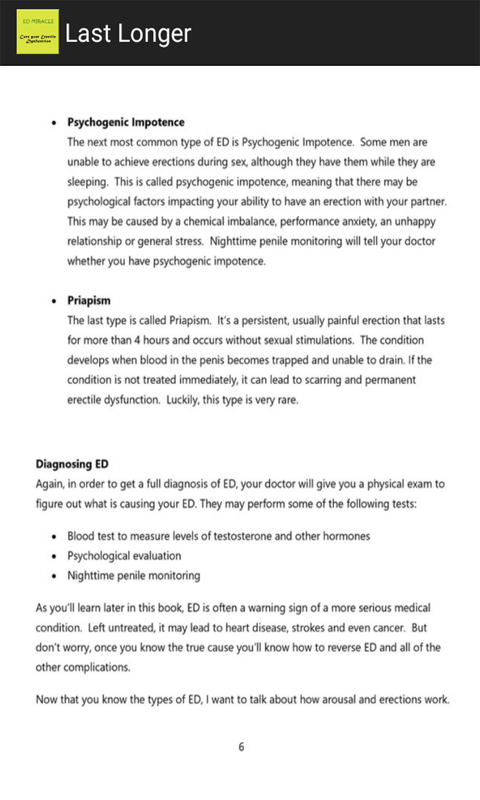Cure your Erectile Dysfunction Screen 2