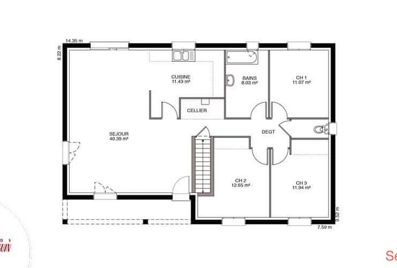  Vente Terrain + Maison - Terrain : 1 702m² - Maison : 82m² à Chanac-les-Mines (19150) 