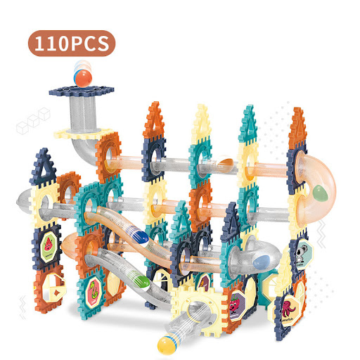 Title 3, Color Window Building Blocks with Sliding Beads...