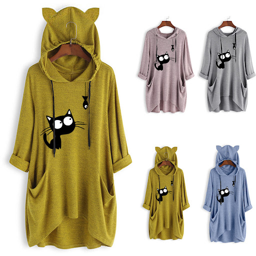 Title 5, Womens hooded top mid-length fashion sweater