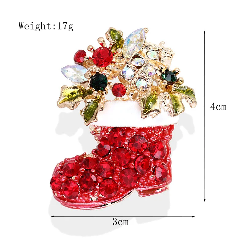 Broche de Natal geométrico simples para mulheres. Um acessório de moda elegante e versátil para realçar o seu look festivo.