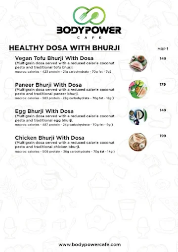 Body Power Cafe menu 