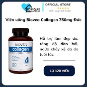 Viên Uống Biovea Collagen 750Mg, Giúp Làm Đẹp Da, Đẹp Tóc, Móng, Tăng Sinh Collagen, Nhập Đức, 120 Viên