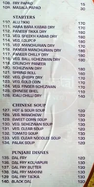 Sheetal Restaurant menu 7