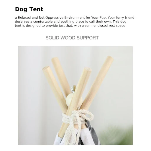 Semi Enclosed Pet Tent - Perfect For Your Dogs Napping Time Dog Tent Install A Stabilizer To Prevent Easy Collapse