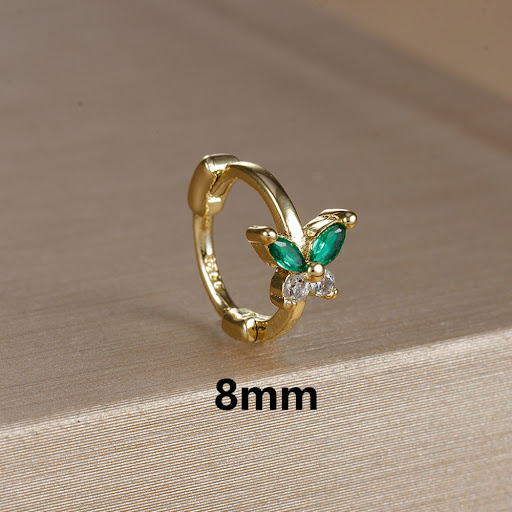 Title 1, Simple mini white zirconium butterfly fashion e...