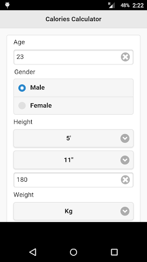 Calories Calculator