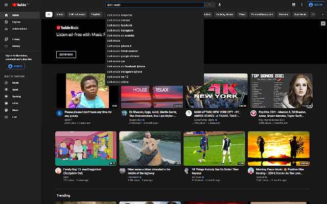 Modern YouTube chrome extension