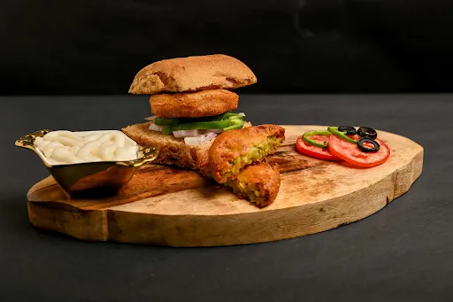 Cheesey Masala Veg Pav Burger