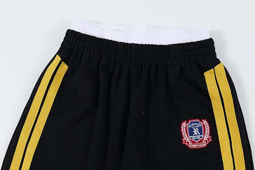 Title 9, Retro Badge Embroidered Striped Straight Sports...