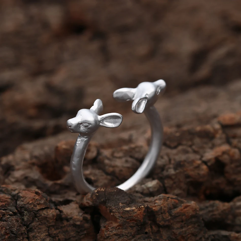 Bague Ajustable Animale Européenne et Américaine Givrée Confort et Élégance