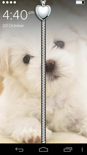 Love Puppy Zipper Lock Screen