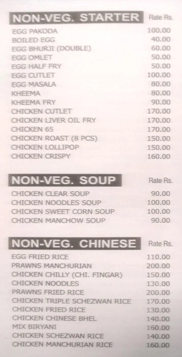 New Ashok menu 