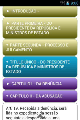 Texto de Lei Impeachment Screen 2