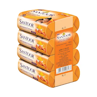 Santoor Bathing Soap Sandal Turmeric - 4*125 gm