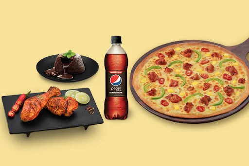 Any Large 10" Pizza + Any Starter [FREE Chocolate Lava Cake & Pepsi]