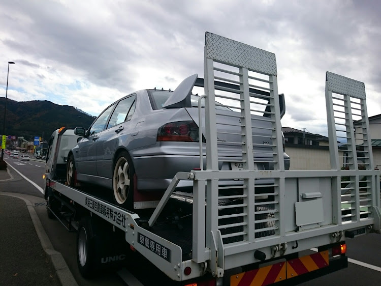 ランサーエボリューションのドナドナ・積載車・故障・ミッションブロー？に関するカスタム事例の投稿画像2枚目