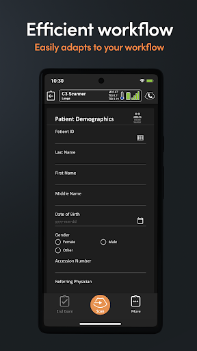 Screenshot Clarius Ultrasound