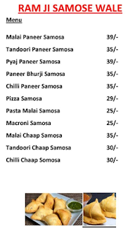 Ram Ji Samose menu 1