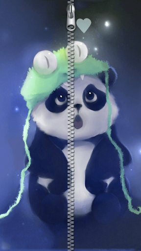 Panda Zipper Screen Lock