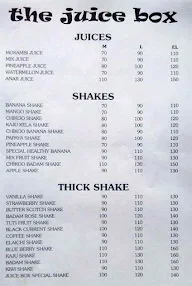 The Juice Box menu 1