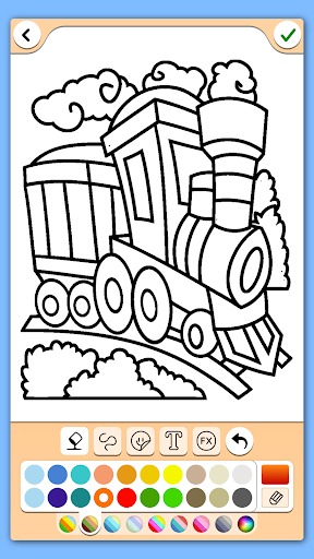 Screenshot Train game: coloring book.