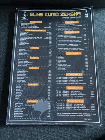 KUMO ZENSHA menu 