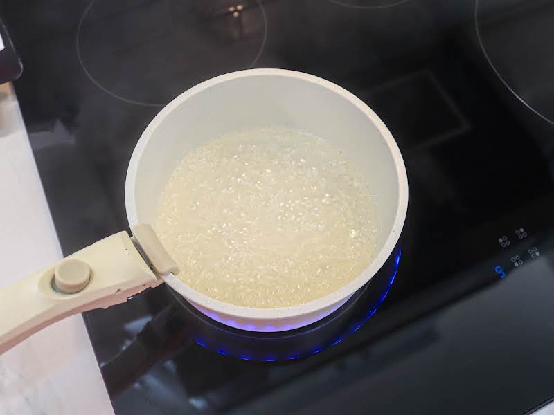 Combine Water And Sugar. Bring To A Boil.