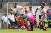 Frans Steyn of the Free State Cheetahs on the run in the Currie Cup match against the Pumas at Mbombela Stadium in Nelspruit on February 19 2022.