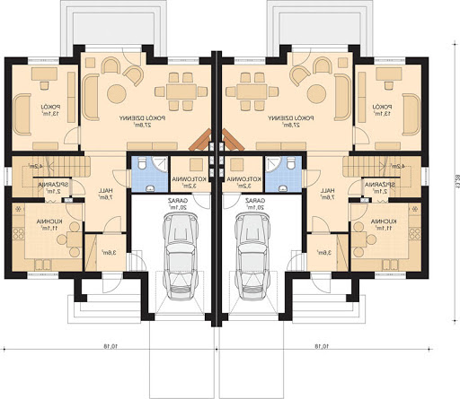 APS 215 dwu - Rzut parteru