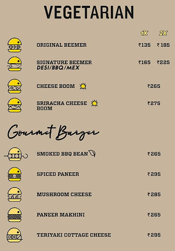 Burgerman Egmore menu 