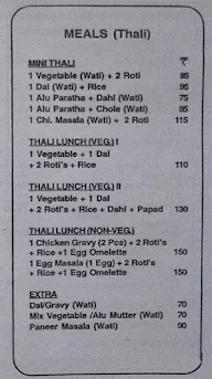 Punjabi Dhaba menu 1