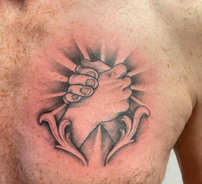 Father Son Chest Tattoo