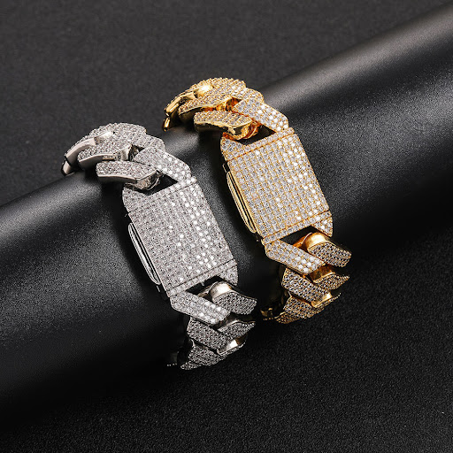 Title 4, Brand Mens Bracelet 20mm Flip Buckle Three Row...