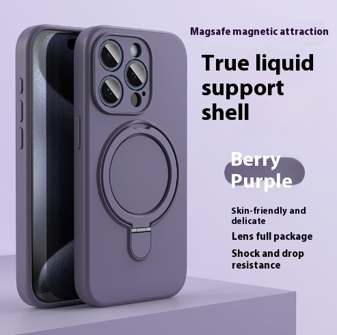 Title 3, Liquid Silicone Magnetic Bracket Phone Case. Se...