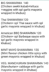 Shawarma Pride menu 2