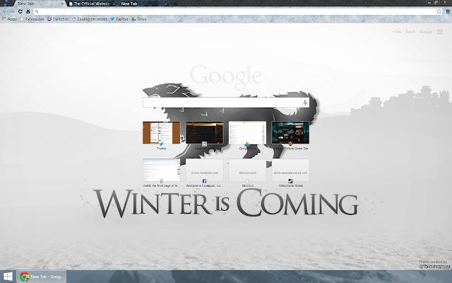 Game of Thrones: Stark chrome extension