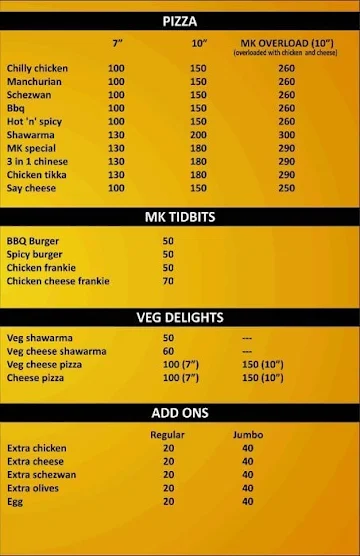 Mughlai Kitchen menu 