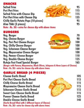 Rutuja Fast Food menu 