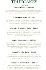 TrueCakes menu 2