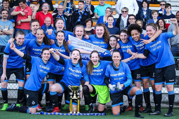 Le show des féminines au fan day du Club de Bruges