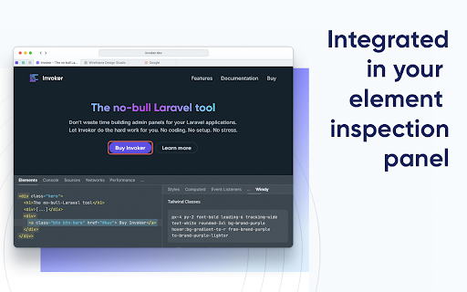 Integrated in your element inspection panel 