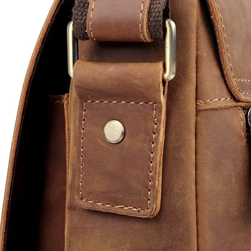 Title 6, Heren Retro Tas Crazy Horse Leer Koreaanse Vers...
